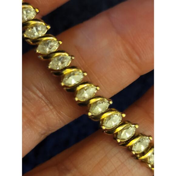 Sterling silver Cubic Zirconia Tennis Bracelet 7in - Picture 4 of 9